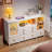 Modern 8-drawer Dresser Tv Stand With Metal Mesh Doors & Built-in Outlets - Bedroom Storage-1165035944