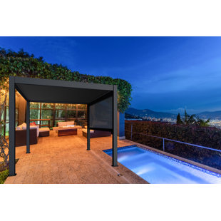 Abat-jour / moustiquaire manuel pour pergola en aluminium Bon Pergola