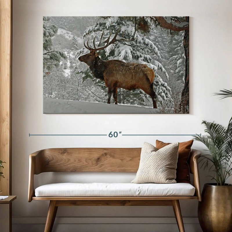 Brampt Washington Winter Elk, 34" H x 51" W