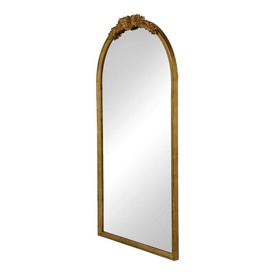 19"X56" Wood Floor Mirror, Full Body Mirror Dressing Make Up Mirror For Bathroom Bedroom Living Room