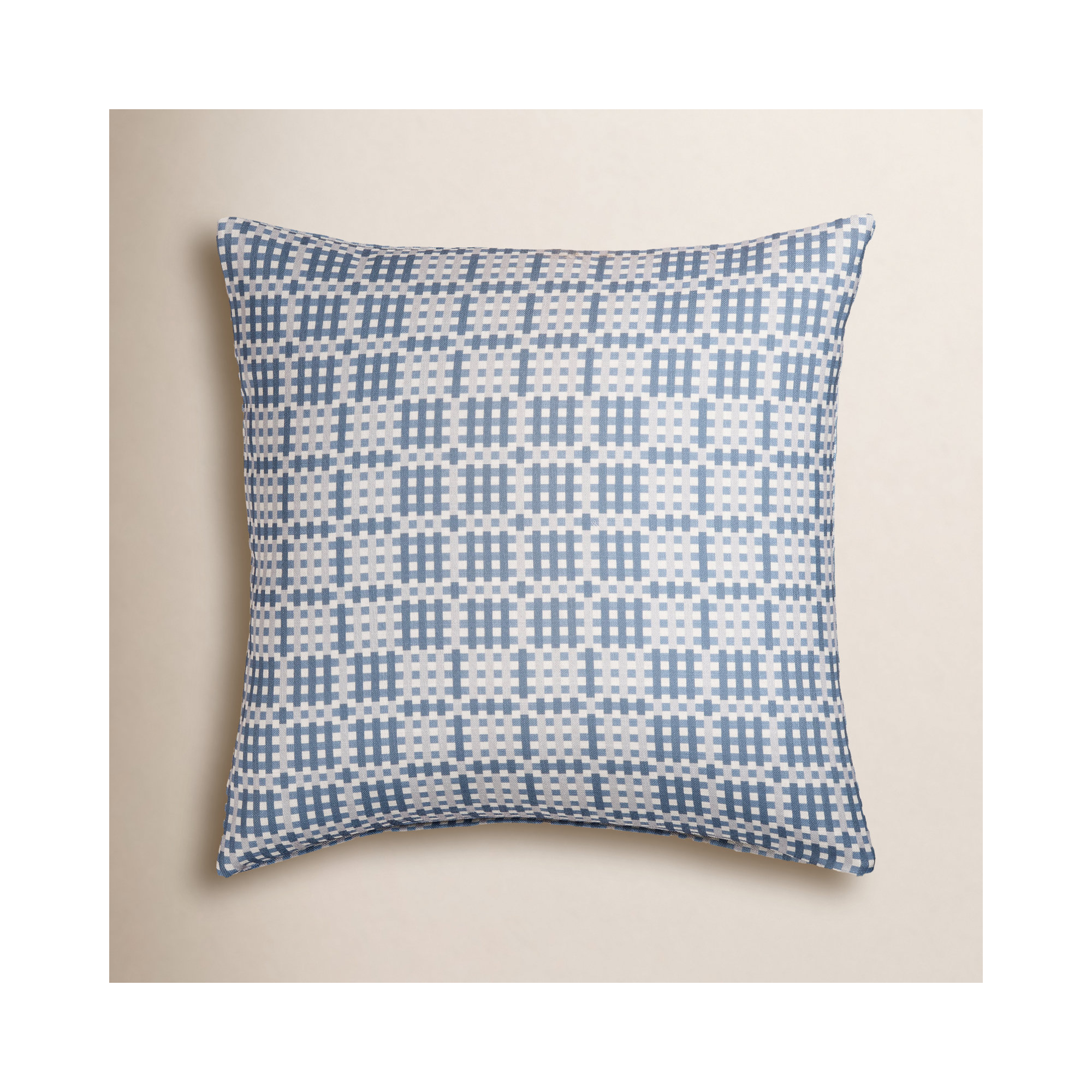 Deco Arch Accent Pillow, Blue Geometric, Polyester, Square 20"