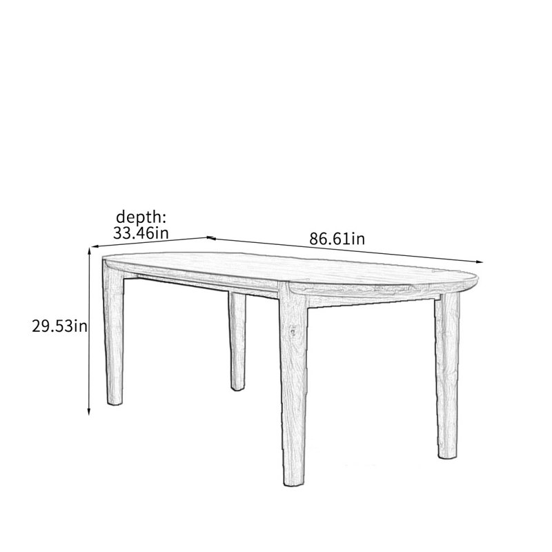 Hinal, 29.53"H x 86.61"L x 33.46"W