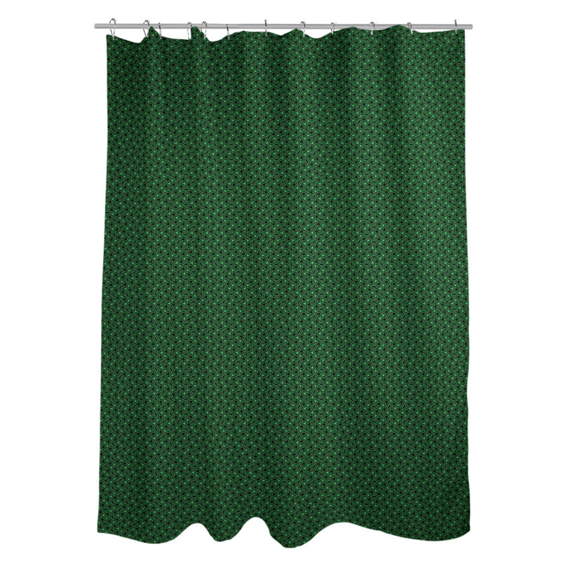 Rideau simple en treillis hexagonal classique, Vert / Noir