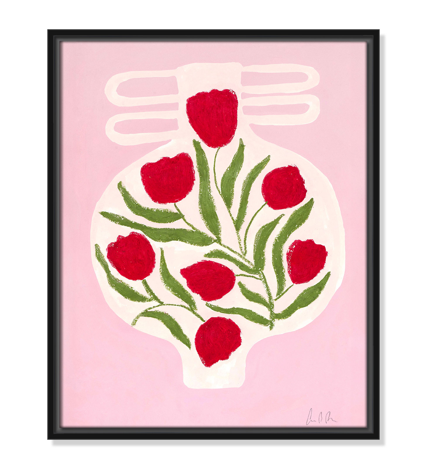 Vase No. 02 Print by Camilla Bergqvist, 21.5" H x 17.5" W, Black