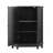 Black Bathroom Cabinet Triangle Corner Storage Cabinet With Adjustable Shelf Modern Style MDF Board-935095067
