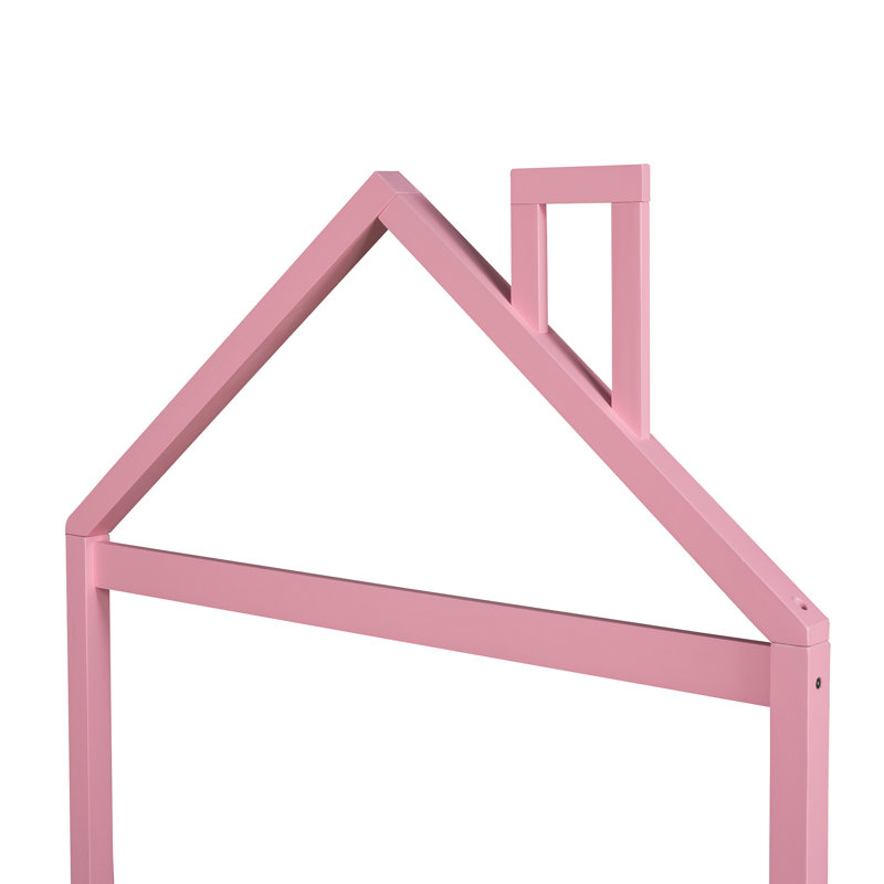 Lit pour enfant à profil bas Andren, Double, Rose