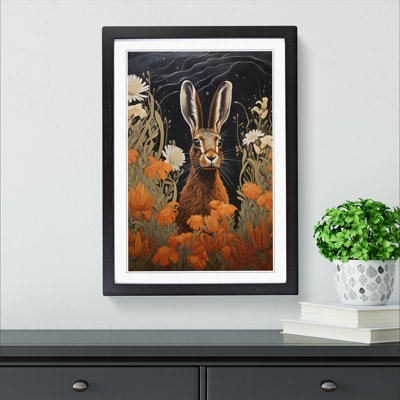 Hare Tachisme Art - Framed Print