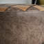 Repose-pieds rond en cuir véritable 18 po-415878974