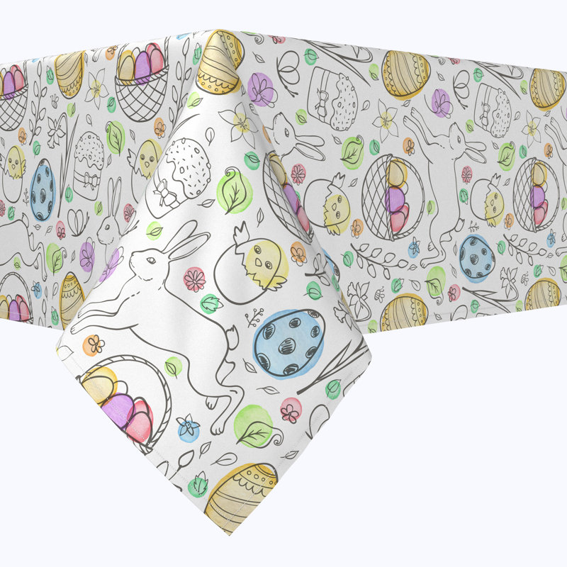 Joy Floral Easter Tablecloth, 104" x 60"
