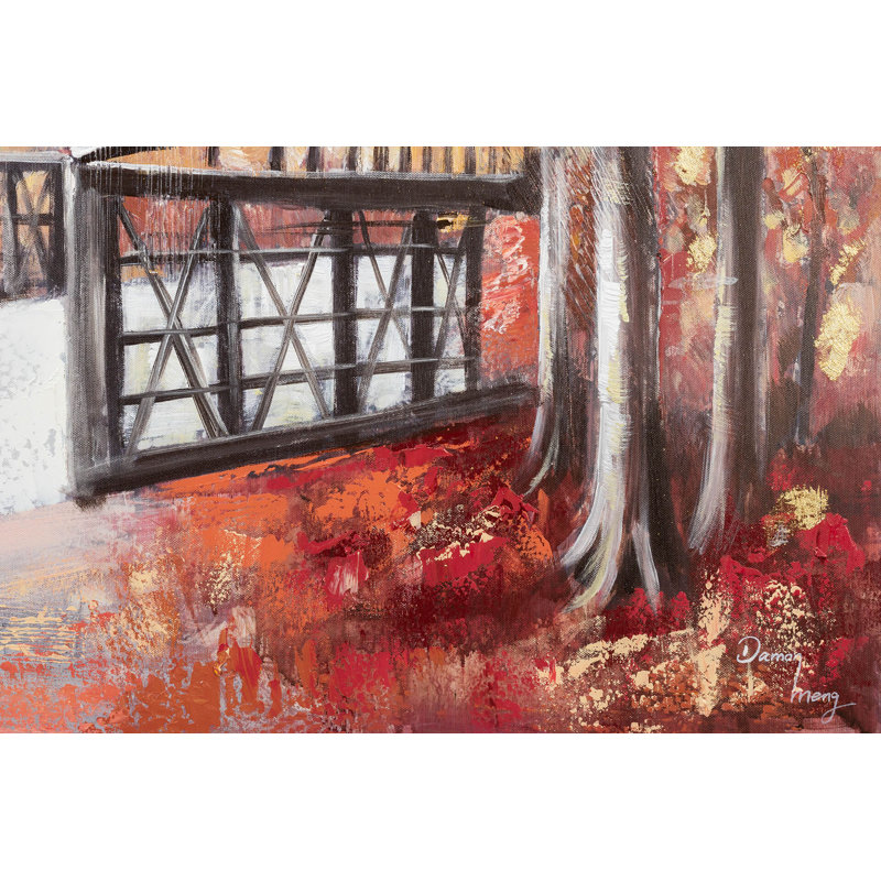 Hand -painted Shining Autumn Day Acrylic Painting