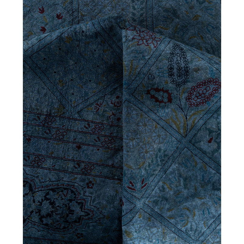 Overdyed One-of-a-Kind 9' 1" X 17' 9" Hand Knotted Area Rug