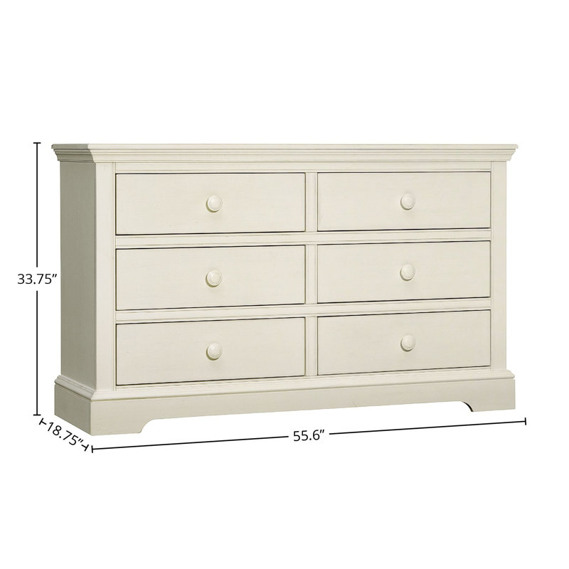 Charter Kids 6 - Drawer Dresser, Chalk