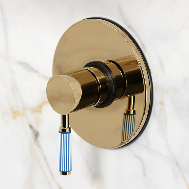 Kingston Brass Verona Single-Handle Pressure Balanced Tub and Shower Faucet, Polished Brass