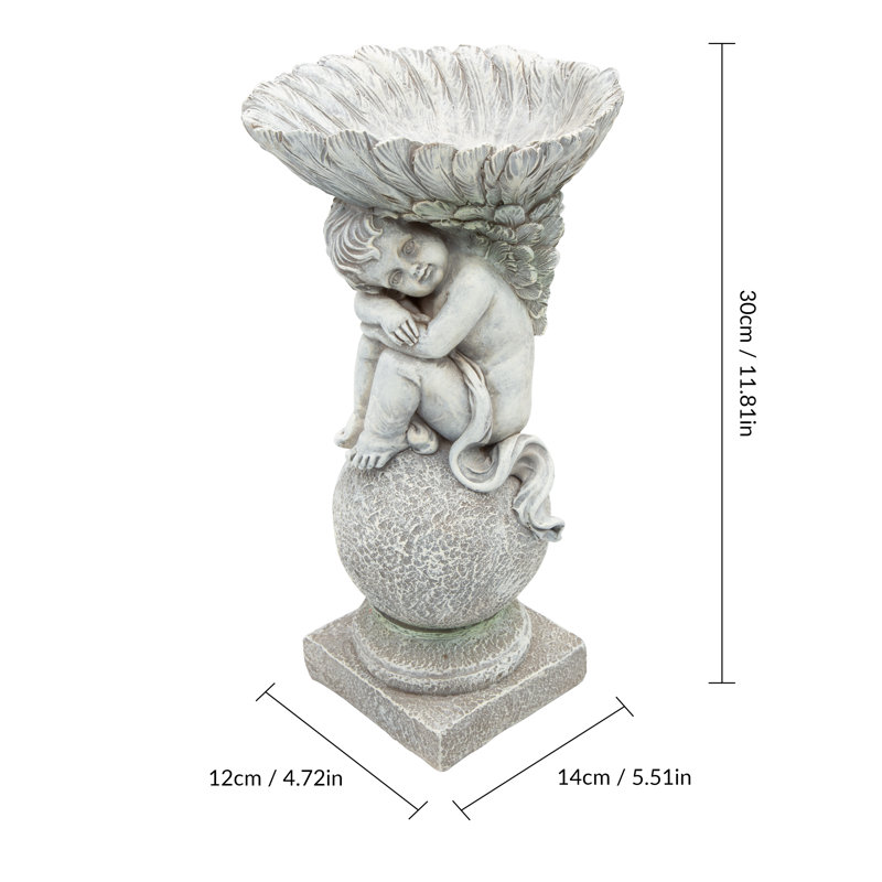 Resin Single Tier Birdbath