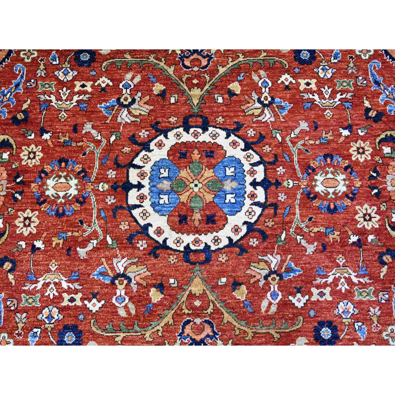 Tapis oriental afs noué à la main 8 pi 2 po x 10 pi 1 po Ersari en laine rouge 8B9F94A318A6454F974234554FDE4A5B