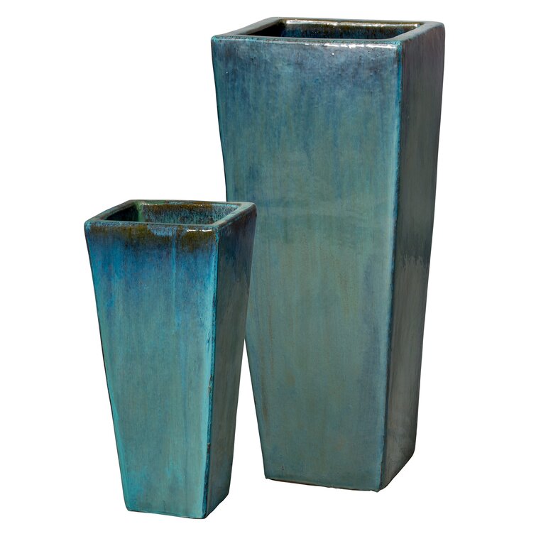 Hunziker Ceramic Pot Planter Rosecliff Heights Size: 24 H x 28 W x 28 D