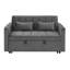 54,33 po Canapé-lit pliable polyvalent en 3 longueurs, canapé-lit moderne, canapé-lit en velours, dossier réglable (GRIS)