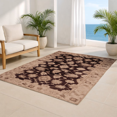 Tapis intérieur et extérieur brun Overdyed