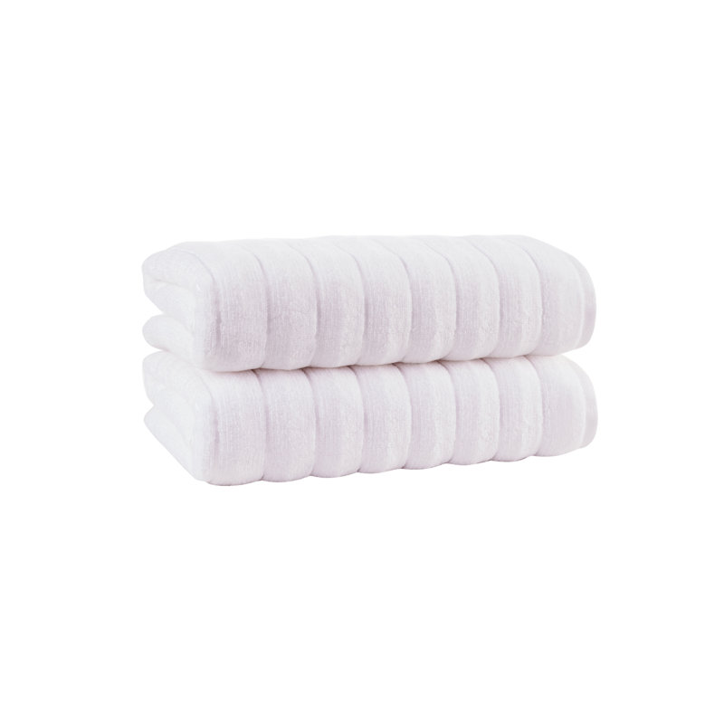 Ensemble de serviettes 100% coton Rachel, Blanc