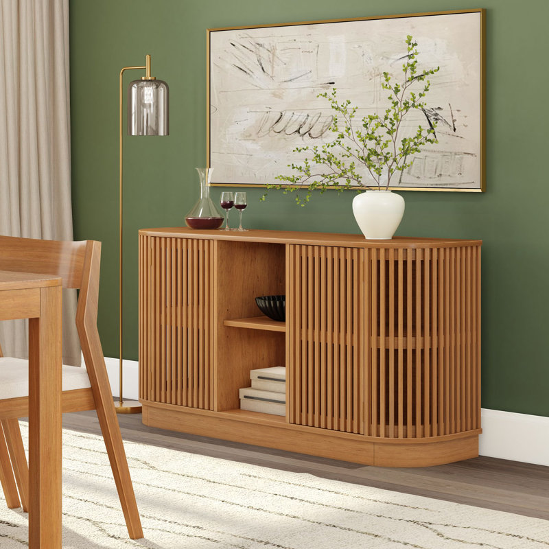 Buffet Contour, 2 portes avec tablette centrale (1495 x 406 x 762 mm / 59 x 16 x 30 po),