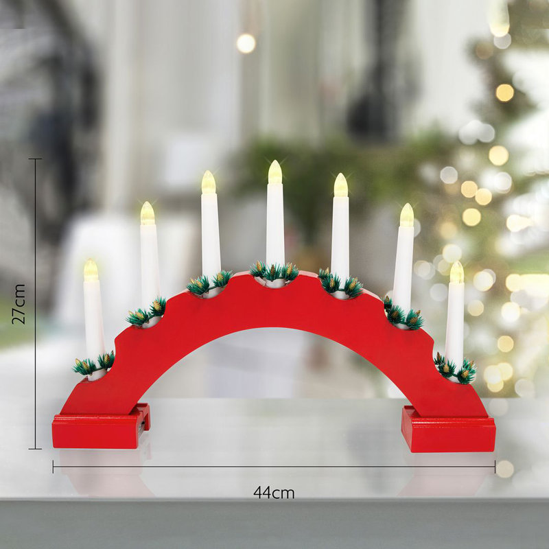 Taper Candle with Wood Holder