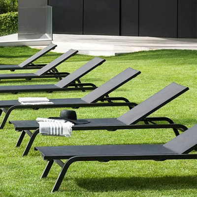 Structure ajustable en aluminium pour chaise longue d'extérieur