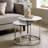 Marble Glass Round Nesting Side Tables, for Style and Function in Living Room or Bedroom Décor-357341045