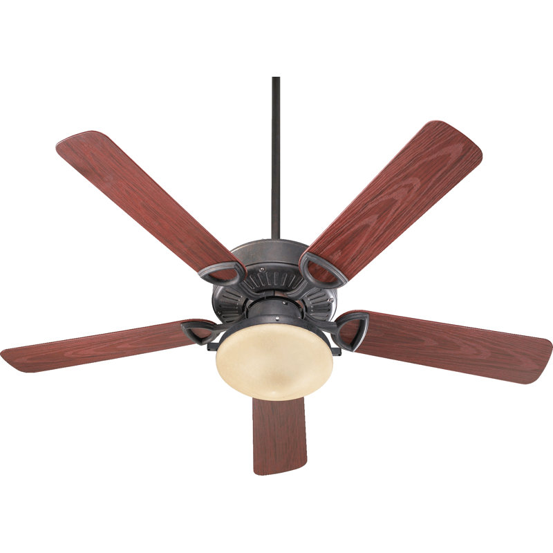 Wojtowicz 52'' Ceiling Fan with LED Lights, Toasted Sienna with Rosewood Blades