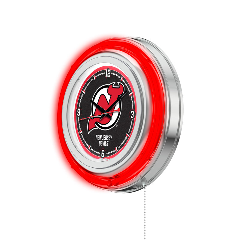 Horloge murale 15" nhl, New Jersey Devils