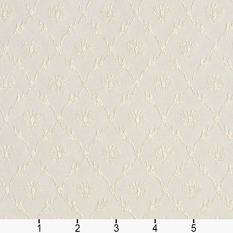 Tissu à treillis floral, Ivoire