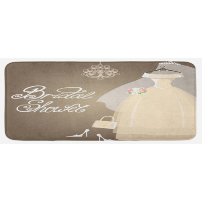 Glam Solid Colour Polyester Kitchen Mat