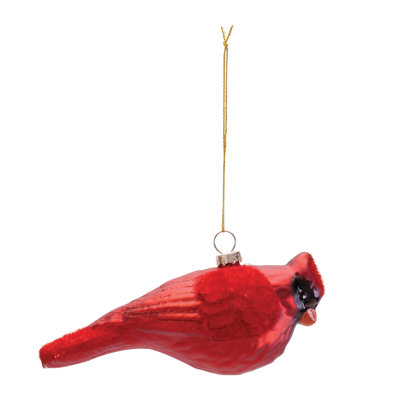 Glass Cardinal Ornament Set of 12