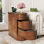 Table de chevet avec station de charge, table d'appoint avec tiroirs, aucun assemblage requis