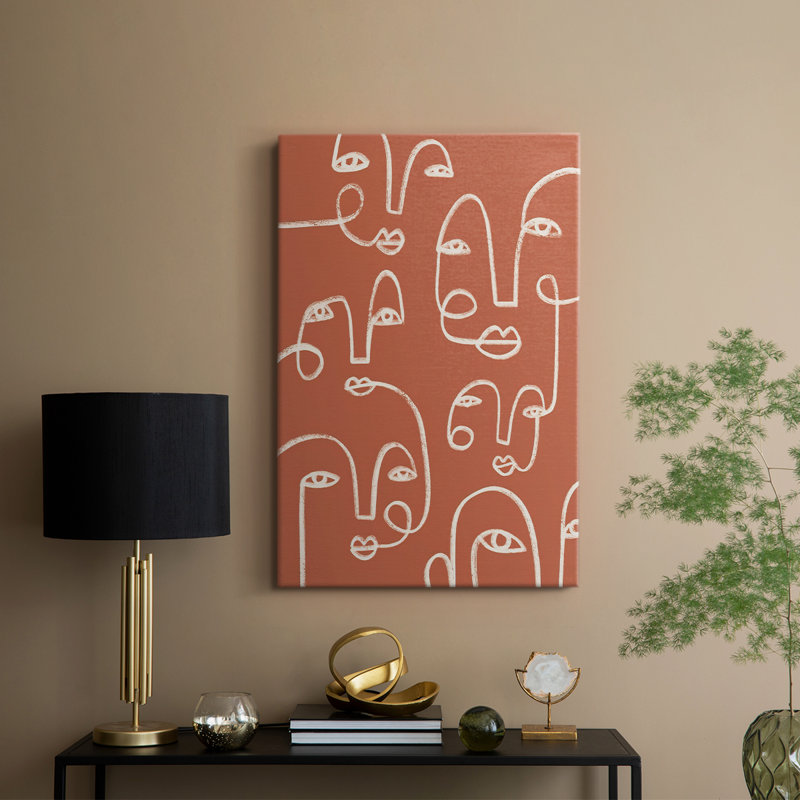 Connected Expressions II -Custom Wrapped Gallery Cavas, 60" H x 40" W