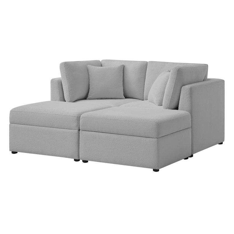 Mchargue Chandler 4-Piece Chofa, Gray Polyester