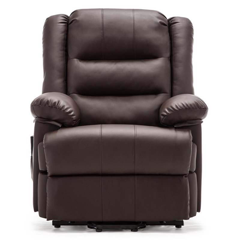 88cm Wide Lift Assist Standard Recliner, Dual Motor Lift Assist, Brown