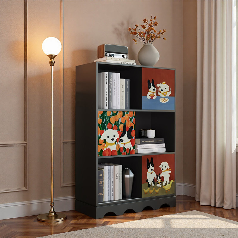 Bibliothèque standard H 47,64 po x l 31,5 po, Noir