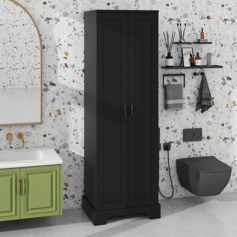 Armoire de rangement polyvalente 2 portes, Black