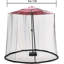 Moustiquaire de parasol de patio de 6 pi avec porte à fermeture à glissière, filet extérieur en filet de polyester pour patio, jardin, camping - coupe-vent et portable