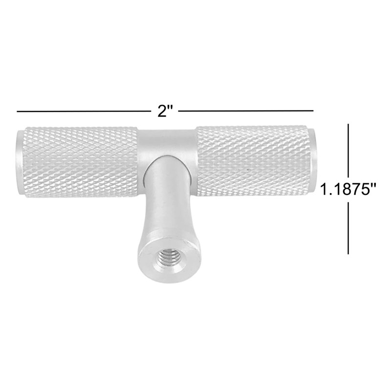 Texture 2" Length Bar Knob, Brushed Brass
