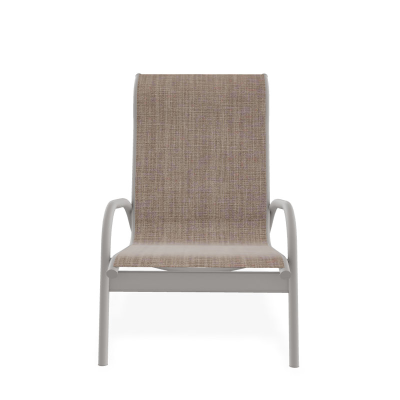 Beach Chair, Textured Warm Gray, Augustine Fennel Sunbrella®