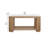Izya 66 Inch Sofa Table, Bottom Shelf, Intricate Fluted Column Base, Brown