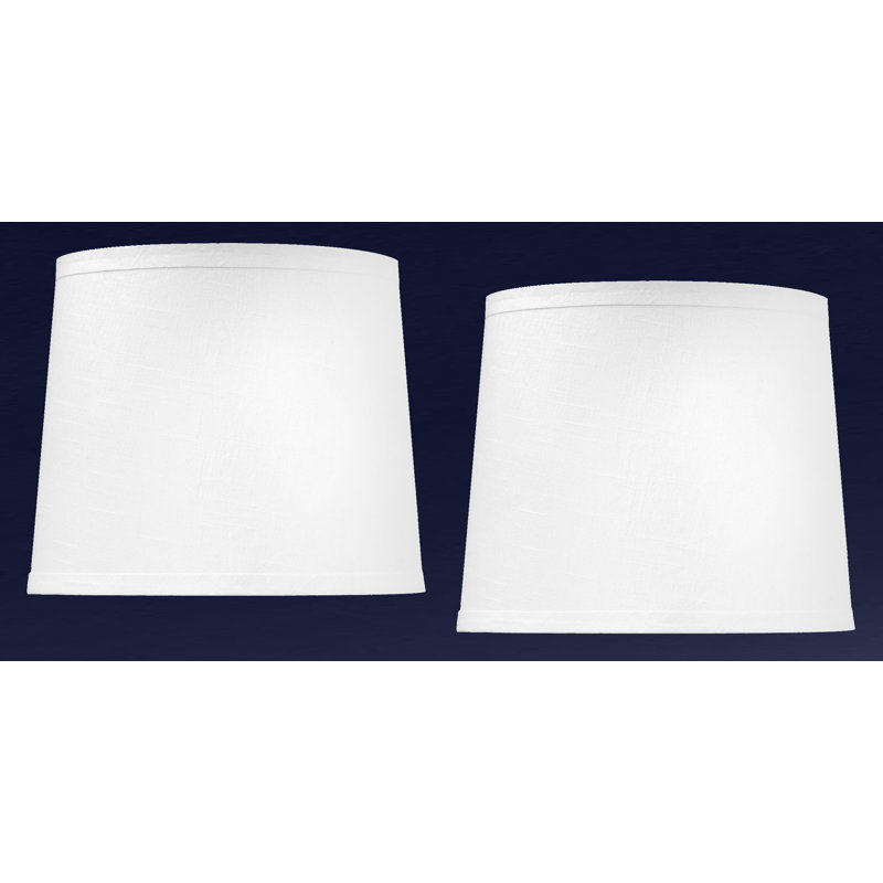Abat-jour tambour en lin 11 po H 11 po x l 13 po blanc
