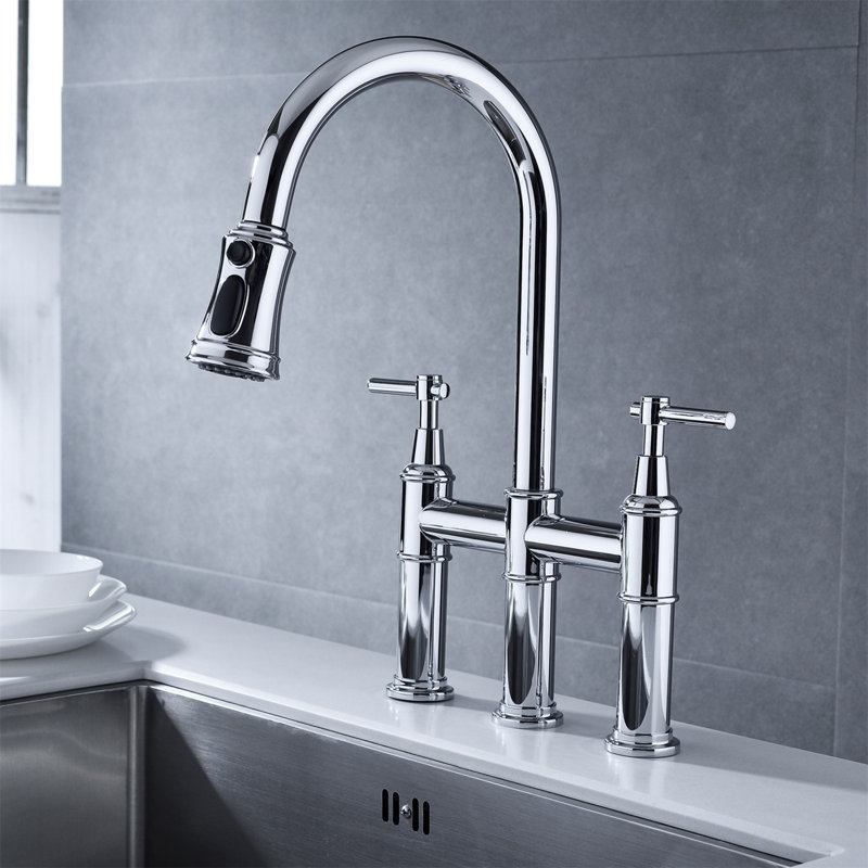 Kozart Pull Down Kitchen Faucet, Chrome