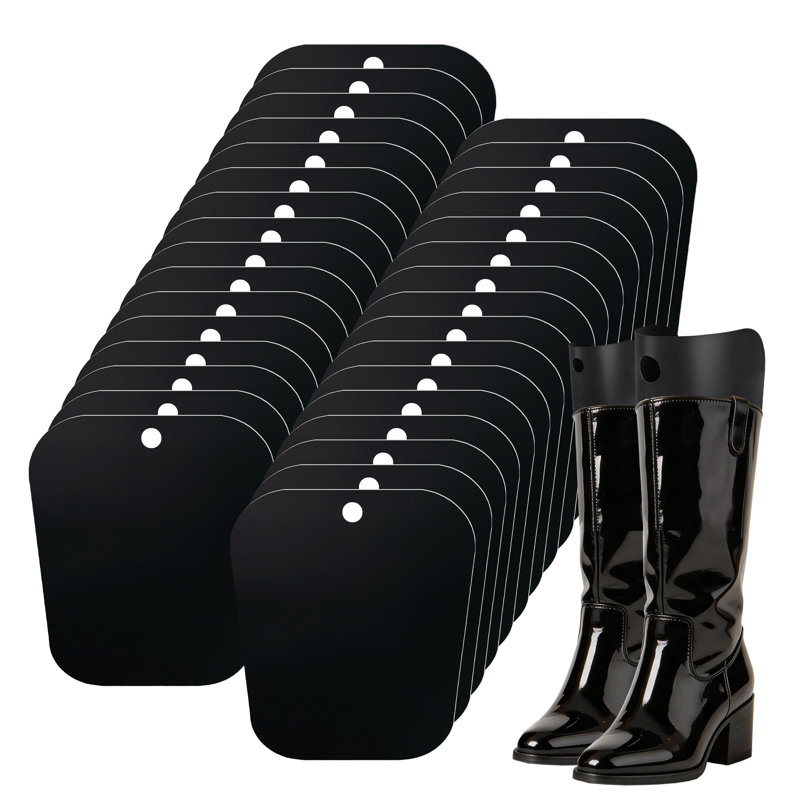 Support pour bottes de 10 po Luxdecor 16Pair (32Sheets), Noir, H 12 po x l 10 po