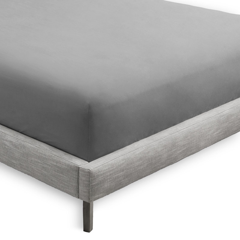 Drap-housse en microfibre de qualité supérieure ultra doux, Drap-housse de taille simple, Gris clair