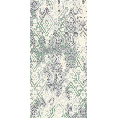 Crème/vert touffeté tapis décoratif Bester