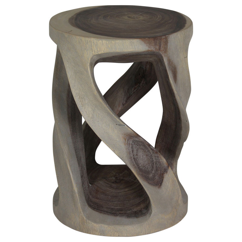 Table de bout ronde Santa Fe Springs, Gris Livos