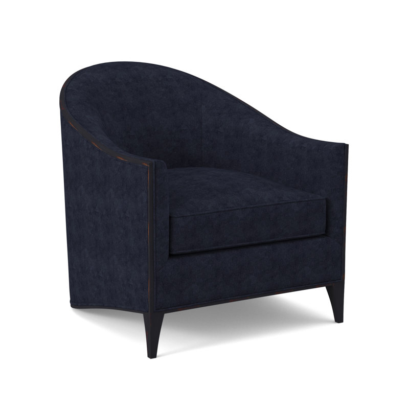 Fauteuil demi-tonneau l 30 po Peregrine, Ébène vintage, Ébène Margaret