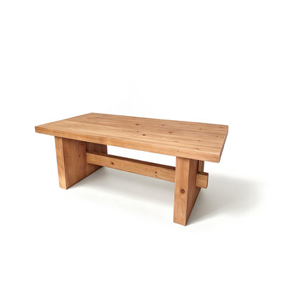 Solid Wood Coffee Table with Customizable Dimensions